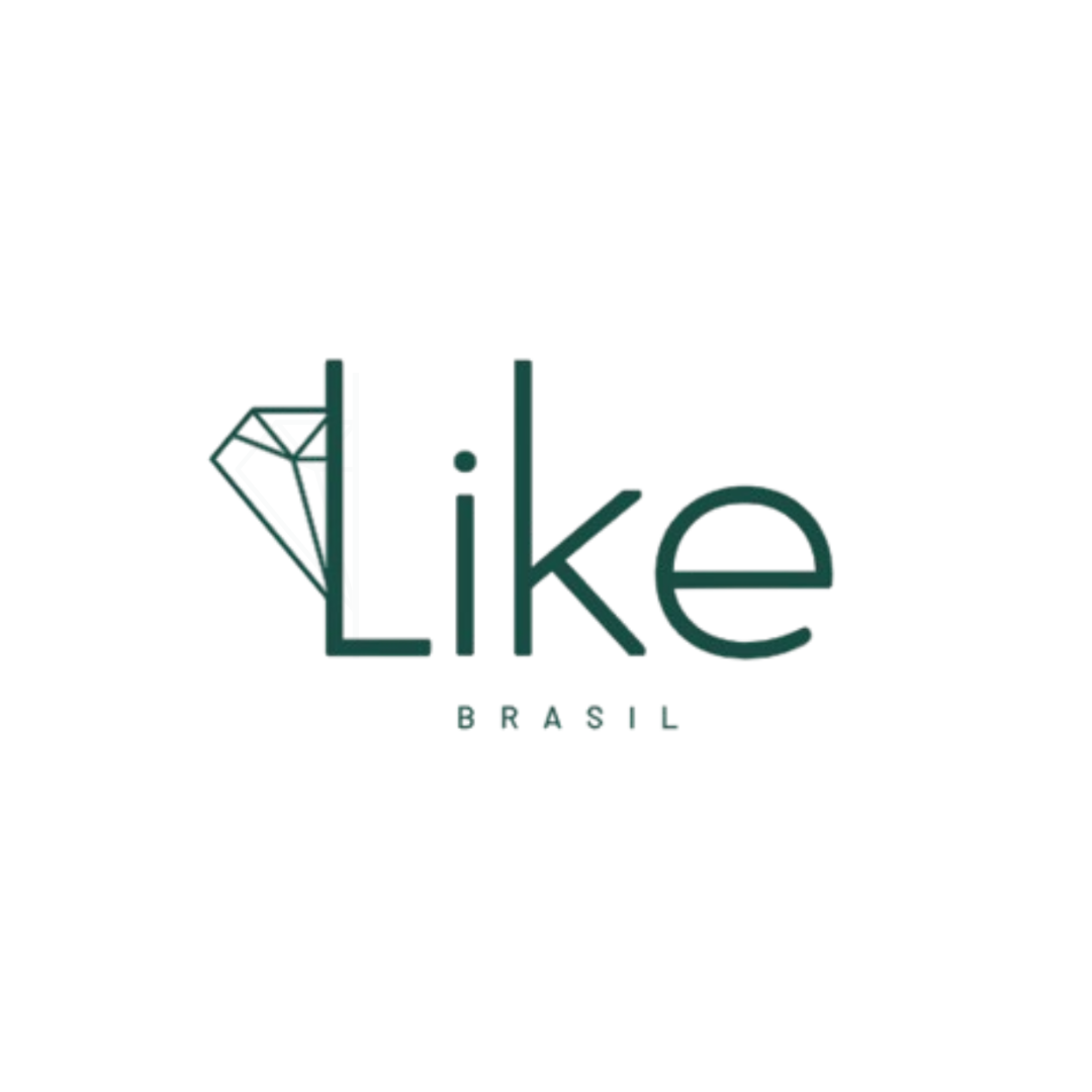 Logo Like - Fundo Branco nome Verde